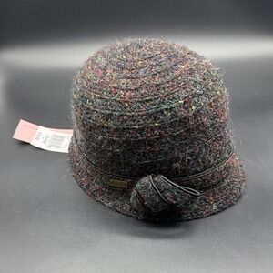 Betmar New York Ella Multi Color Confetti Tweed Cloche Hat Side Knot B026H NEW